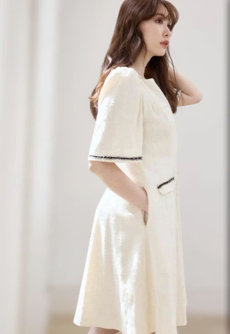 ワンピース herlipto Canal Tweed Mini Dress