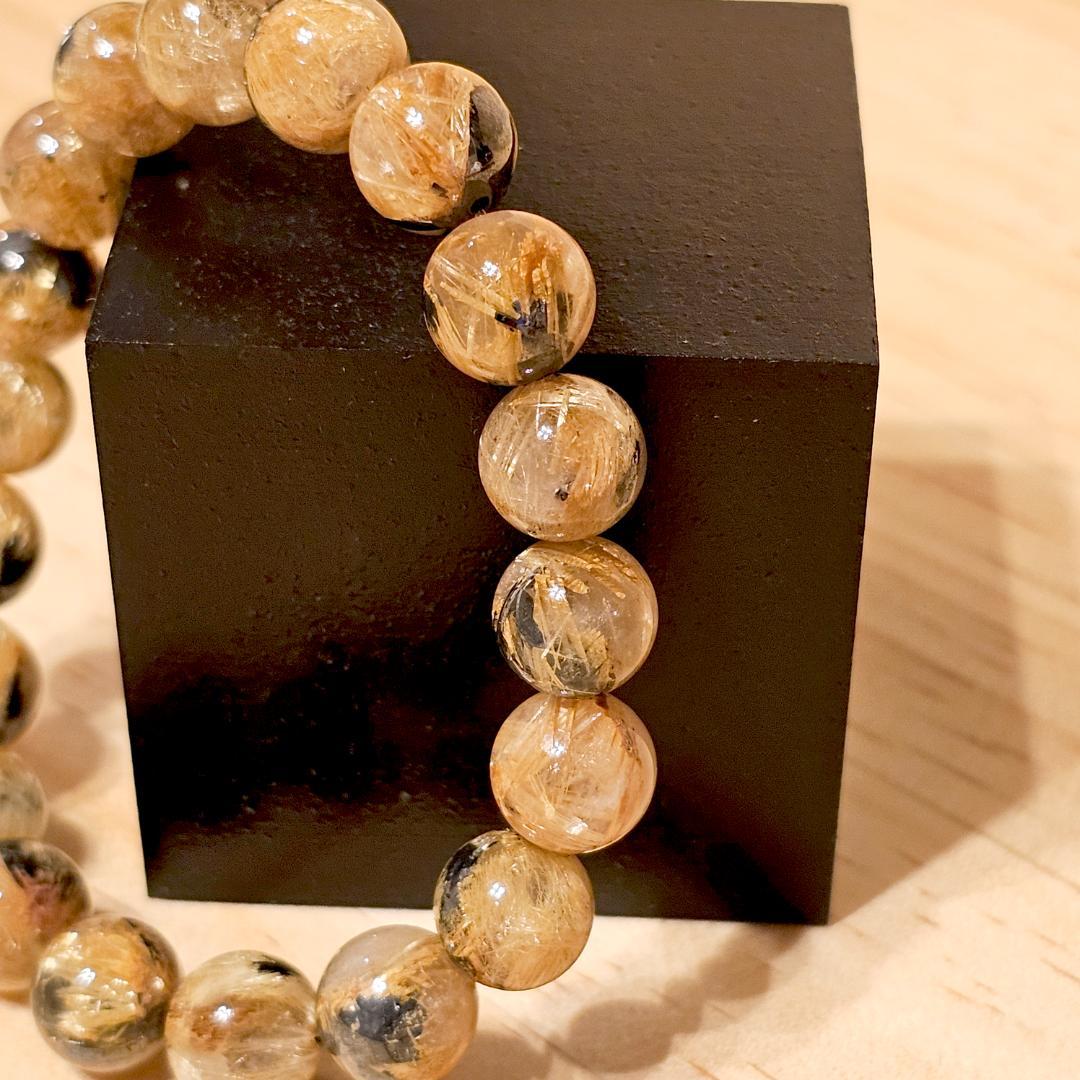 太陽放射 タイチン ルチル クォーツ【10.5mm/17.5cm】