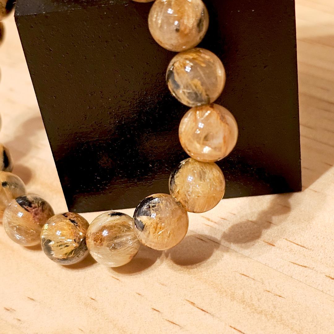 太陽放射 タイチン ルチル クォーツ【10.5mm/17.5cm】