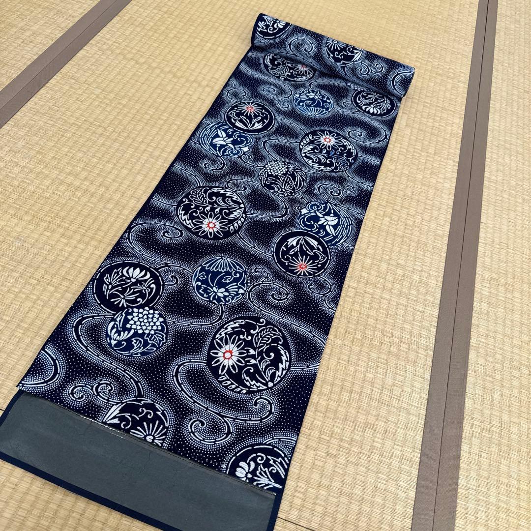 高級手芸　綿絽　本染ゆかた反物