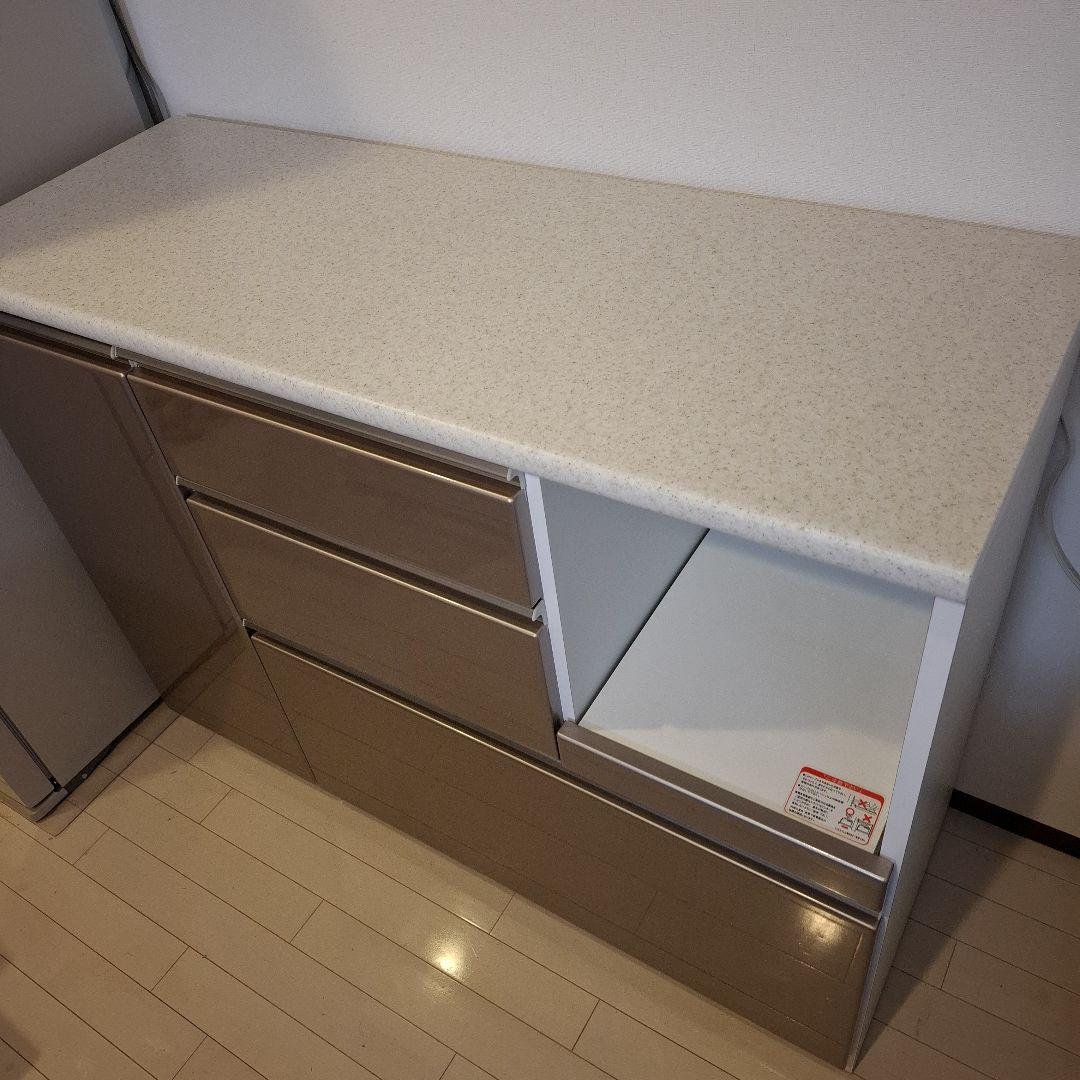 ニトリ　キッチンカウンター　アルミナ2 120cm
