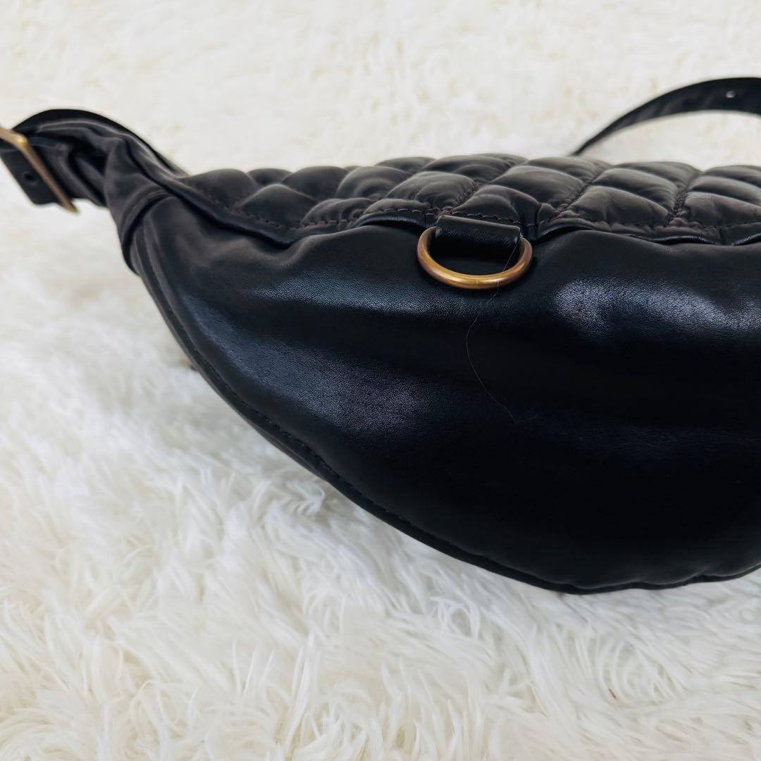 極輝】 カドヤ　本革　ボディーバッグ　三点止め　ショルダー　ライダース　バイカー