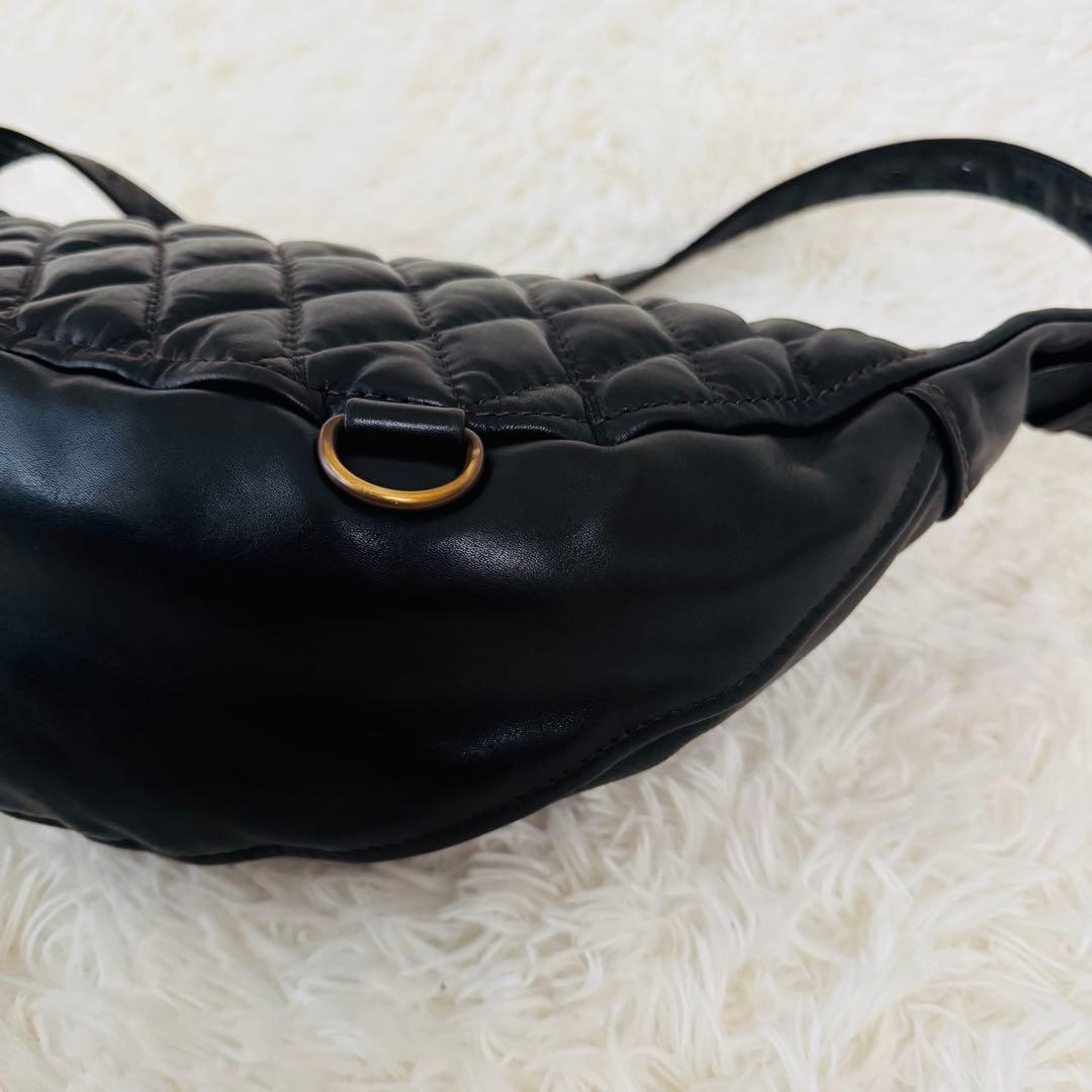 極輝】 カドヤ　本革　ボディーバッグ　三点止め　ショルダー　ライダース　バイカー