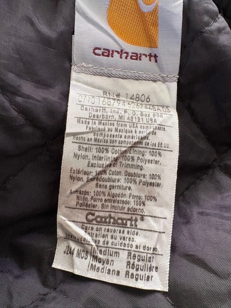 カーハート アクティブジャケット J244 MOS モスグリーン