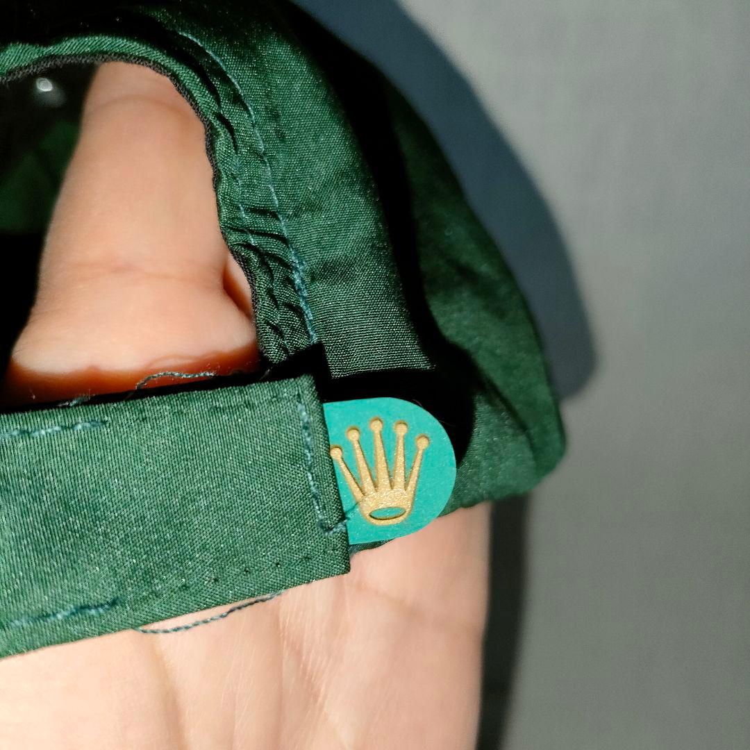 未使用ロレックス　非売品　キャップ　グリーンサテン地調