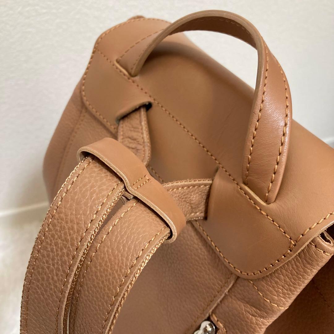 美品♡ ロンシャン ル フローネ レザー リュック バックパック ブラウン