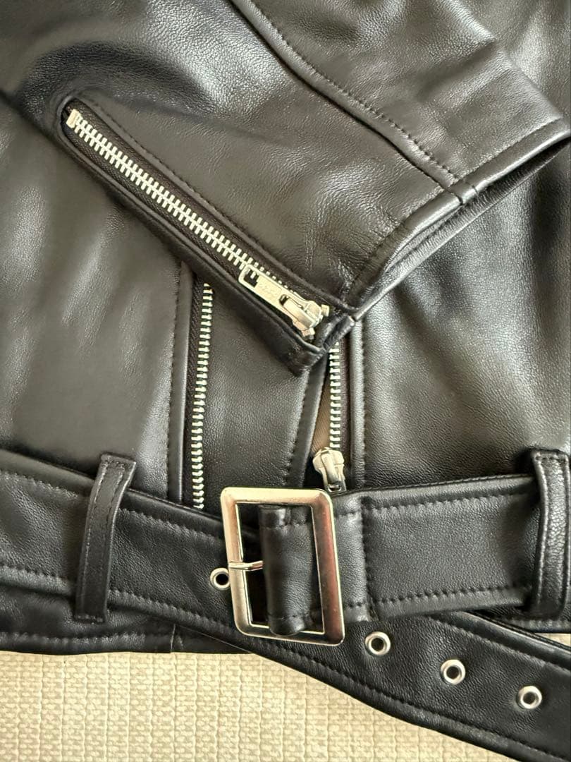 【未使用】Ungrid リアルレザー　ルーズライダース　羊革