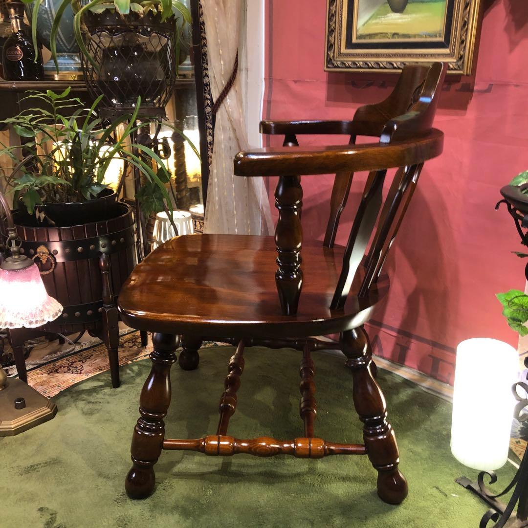 myg52 　70,s ヴィンテージ L ２　ブナ無垢材　アームチェア