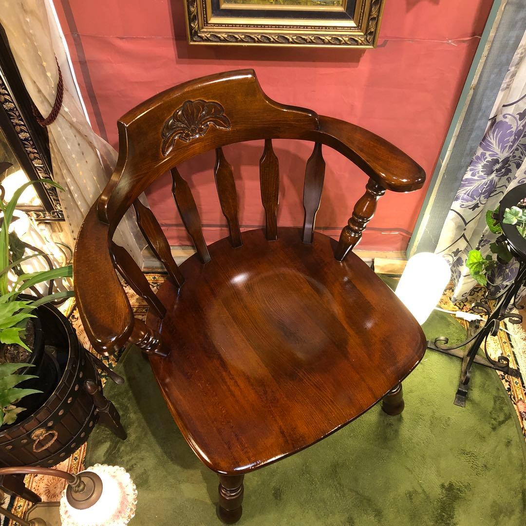 myg52 　70,s ヴィンテージ L ２　ブナ無垢材　アームチェア