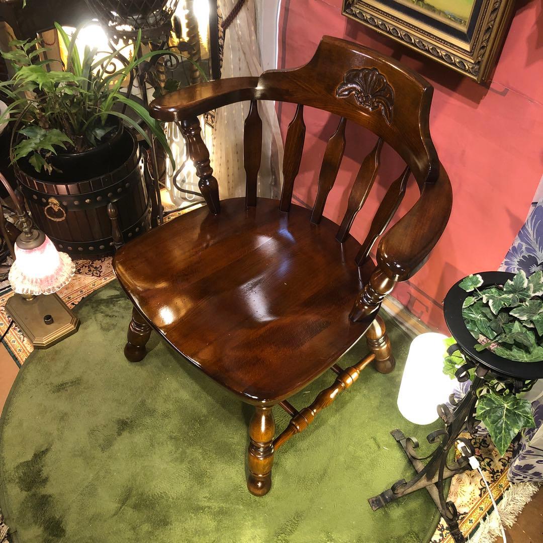 myg52 　70,s ヴィンテージ L ２　ブナ無垢材　アームチェア