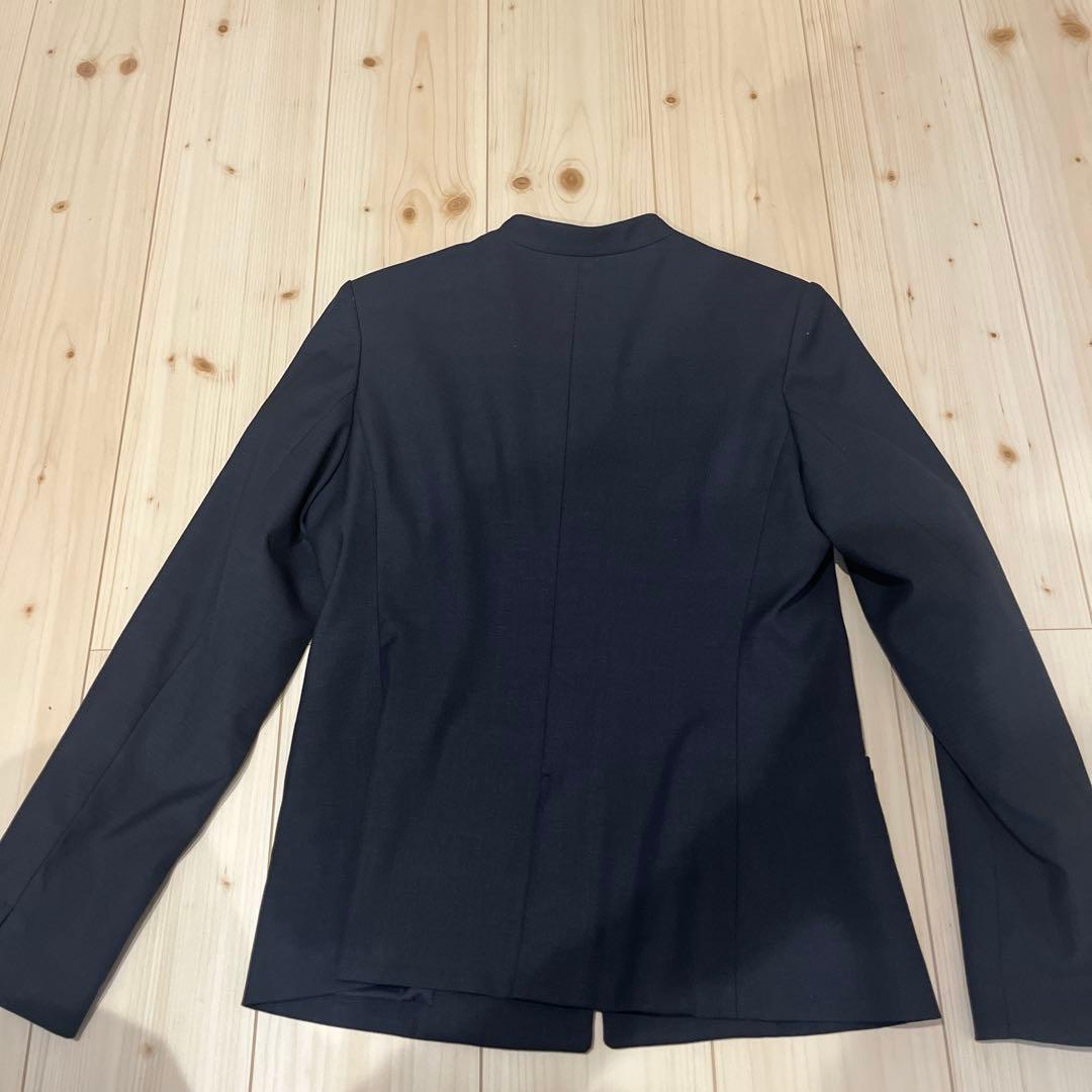 お値下げ⭐︎プラステ　ノーカラージャケット　パンツスーツ　ネイビー　紺　L