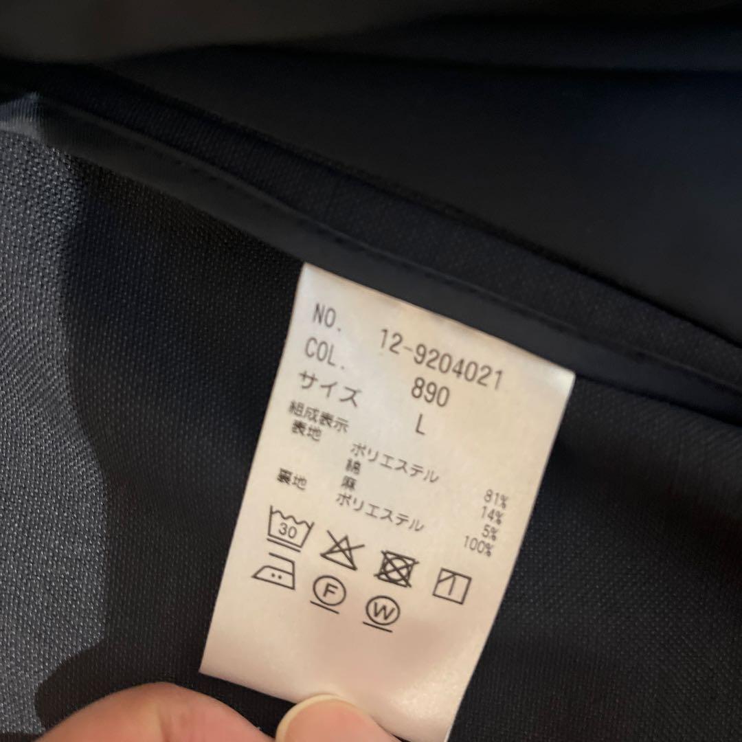お値下げ⭐︎プラステ　ノーカラージャケット　パンツスーツ　ネイビー　紺　L