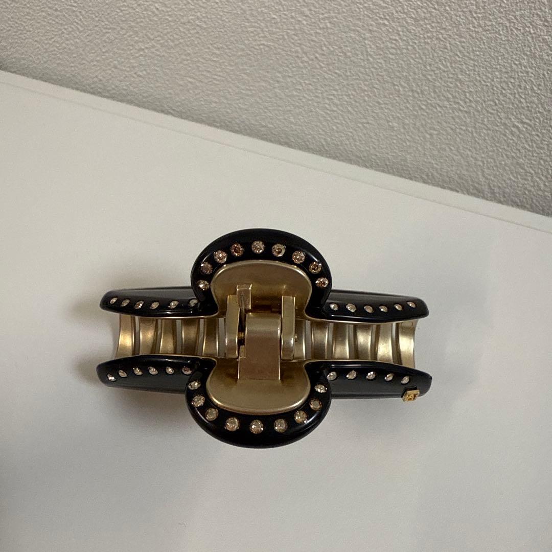 ALEXANDRE DE PARIS ブラックへアクリップMサイズ