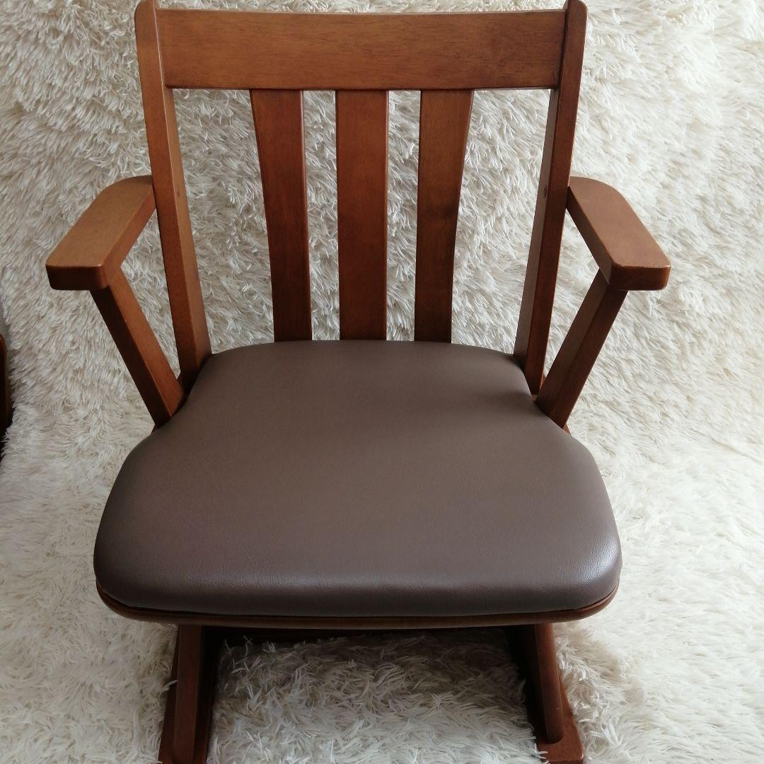 天然木アーム付き回転チェア