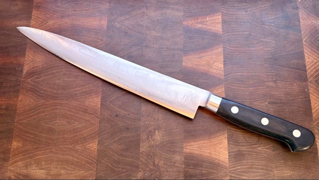 龍泉刃物　摩天楼　ダマスカス　筋引　270mm 包丁　越前打刃物　洋包丁