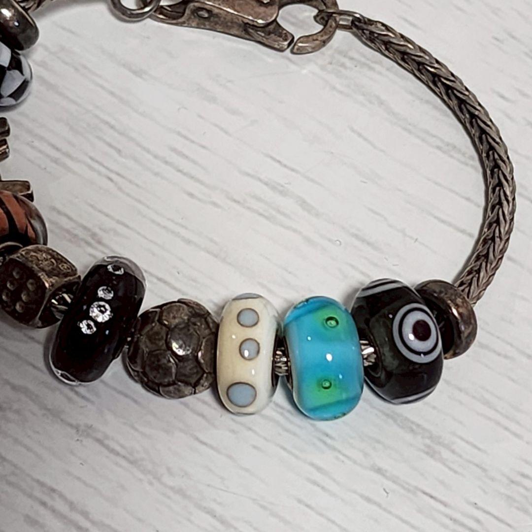 ブレスレット ビーズ ホース サッカーボール シルバー トロールビーズ