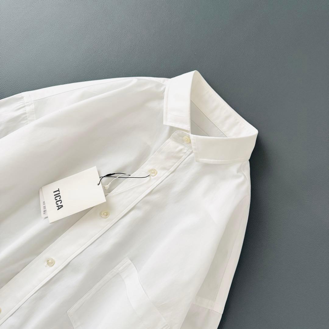 TICCA タグ付未使用✨定価3.9万円 プレミアムスクエアビッグシャツ