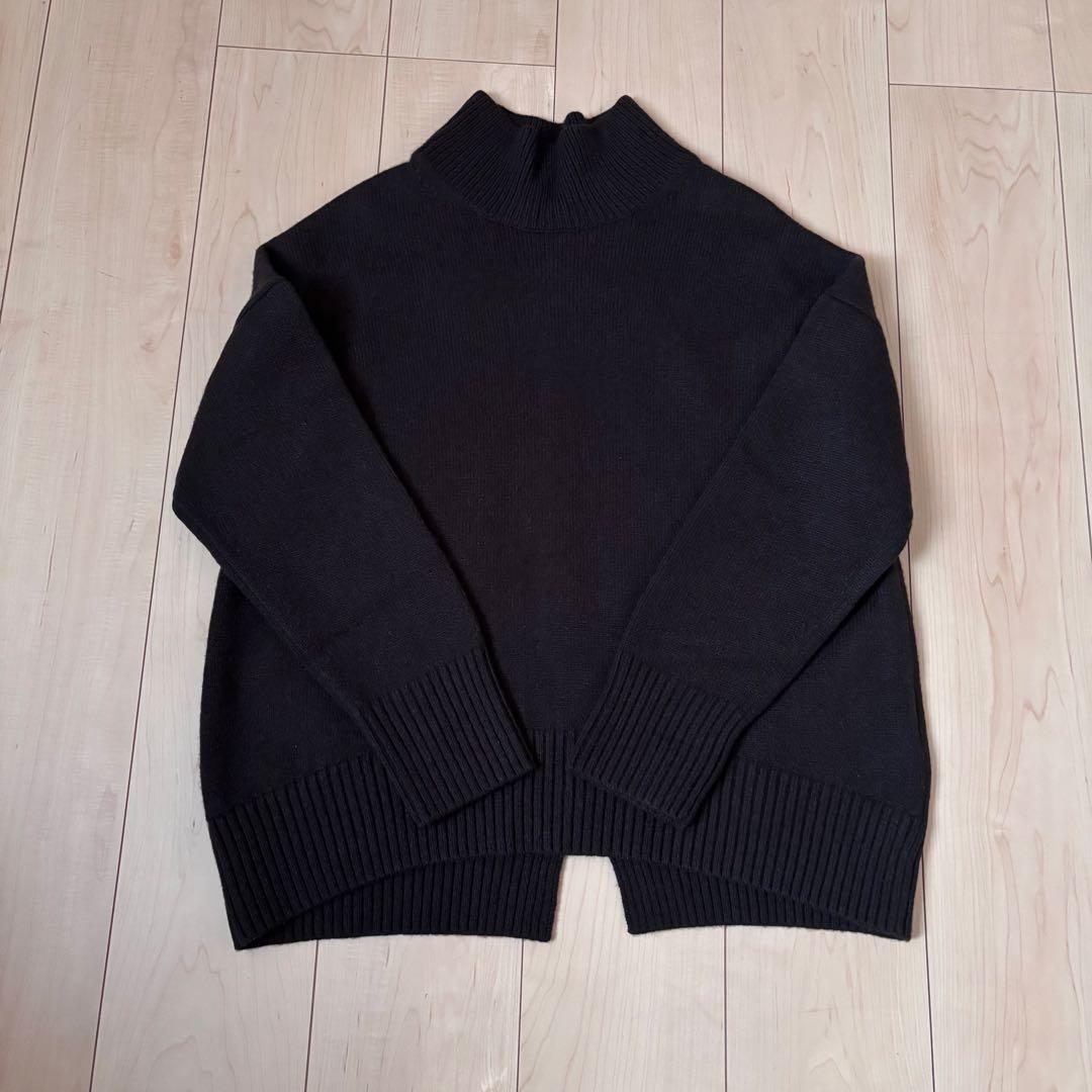 完売　23区　ウールカシミヤブレンドスタンドネックニット　カシミヤ混　サイズ38