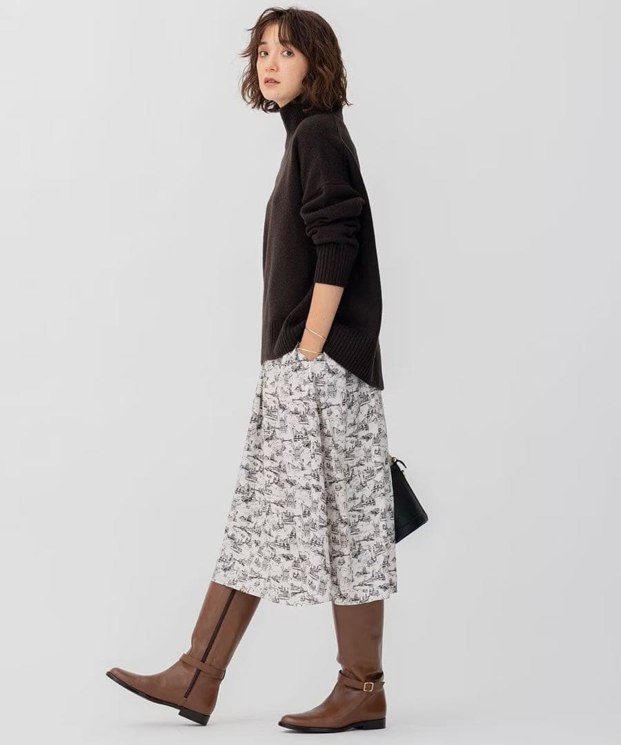 完売　23区　ウールカシミヤブレンドスタンドネックニット　カシミヤ混　サイズ38