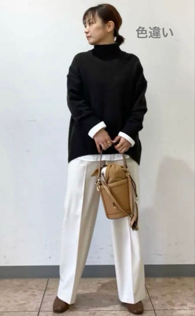 完売　23区　ウールカシミヤブレンドスタンドネックニット　カシミヤ混　サイズ38