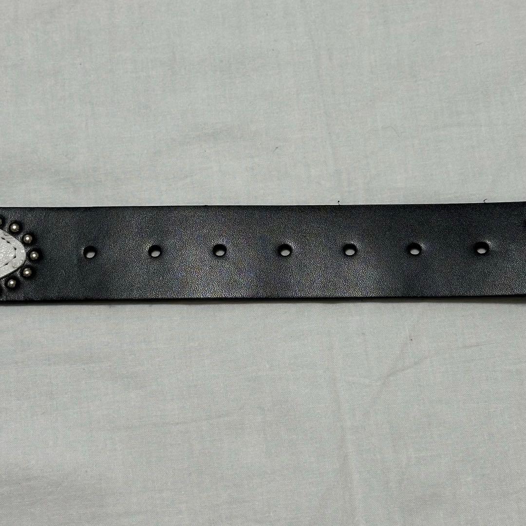 ABRAHAM HTC似　スタッズベルト　ブラック　ホワイト