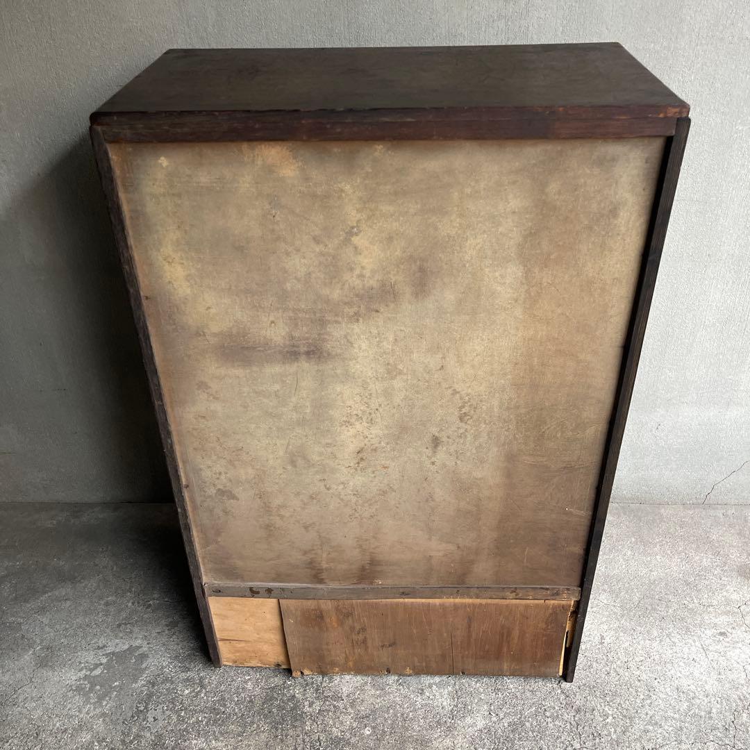 昭和レトロ　古い木製収納棚　飾り棚　キャビネット　アンティーク
