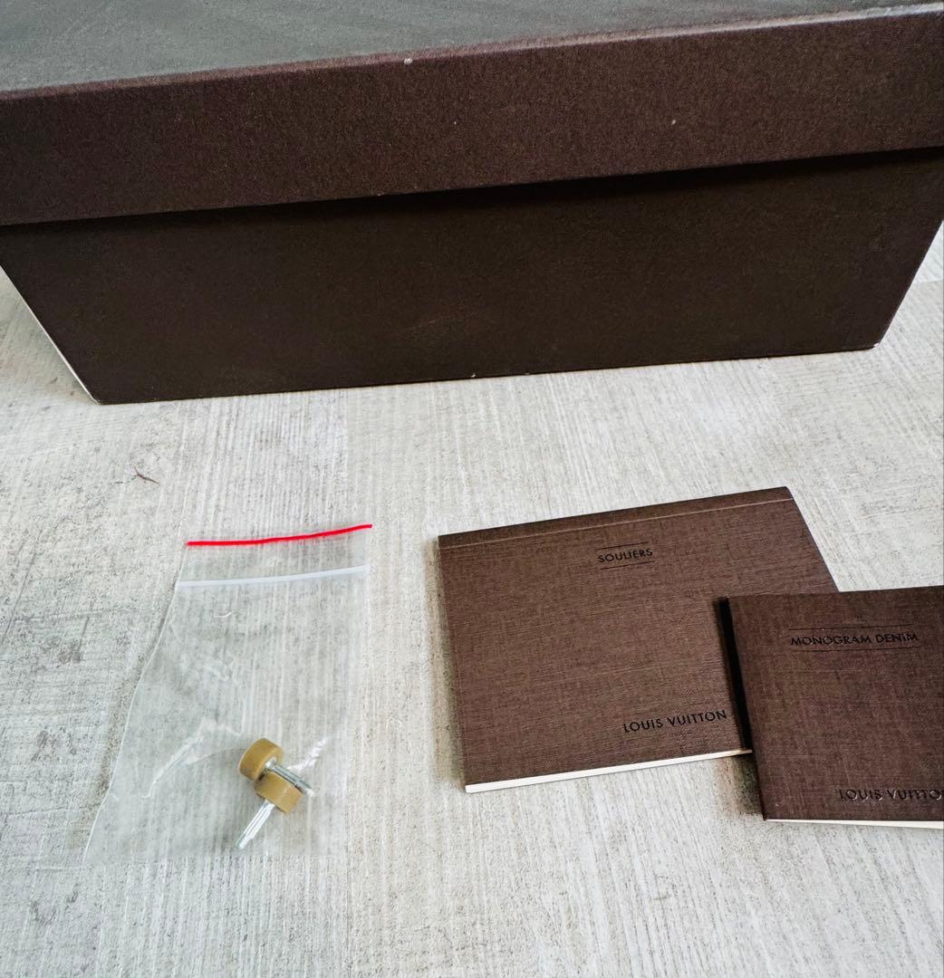 ■LOUIS VUITTON■替えヒール付き■デニム地モノグラムミュール■お花■