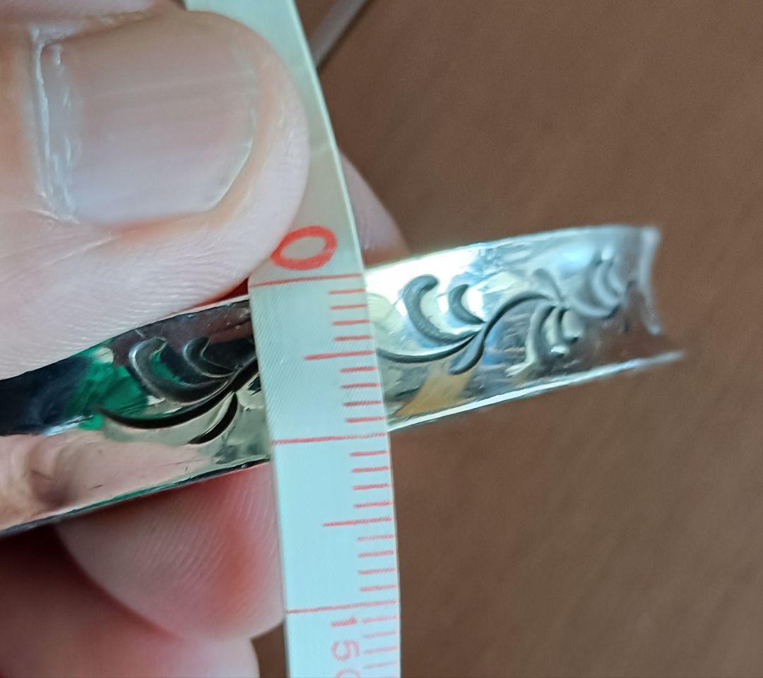 RS　スタイリングシルバー 　バングル　ブレスレット　66g　ヘビーゲージ　唐草