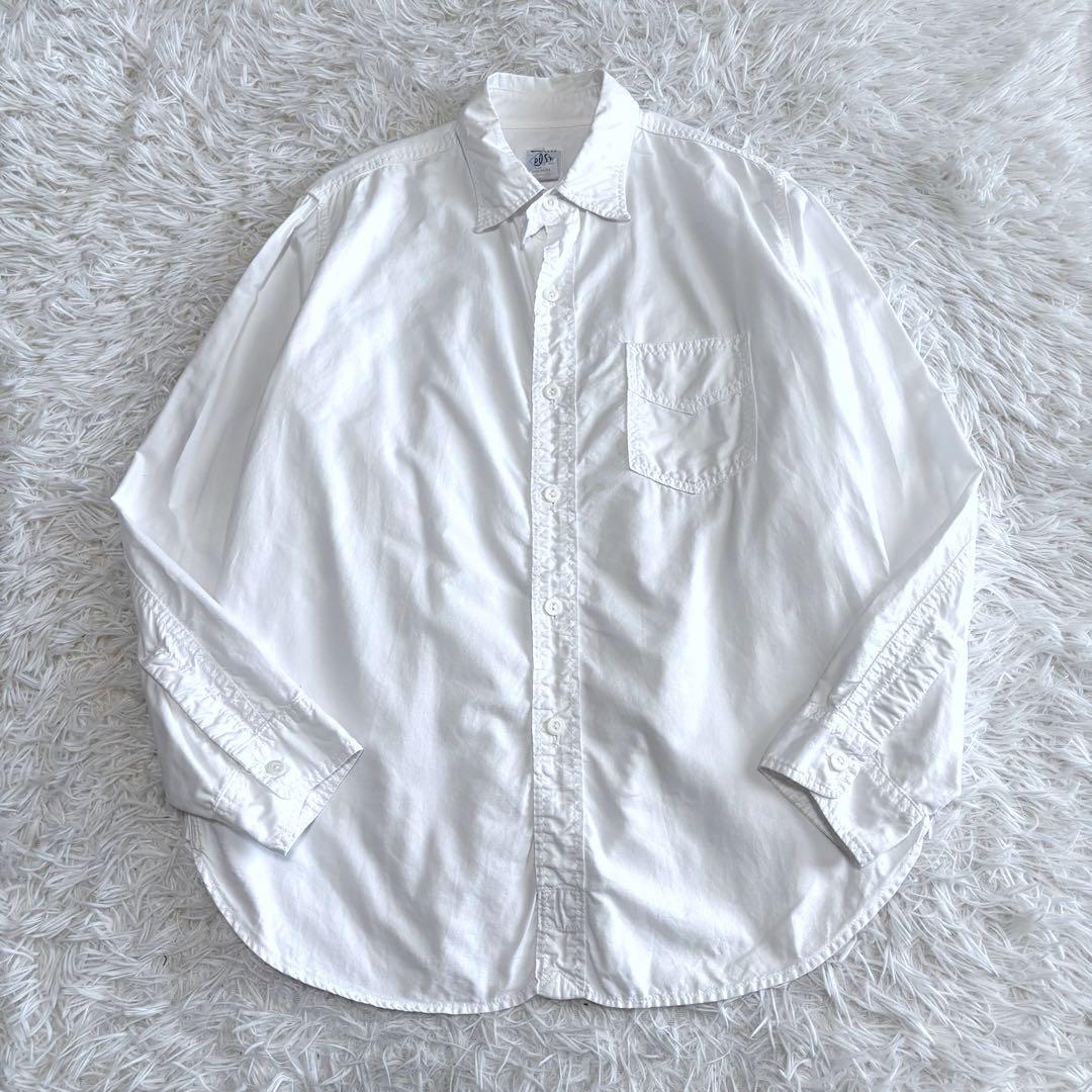 美品 ポストオーバーオールズ 長袖シャツ USA製 エルボーパッチ L