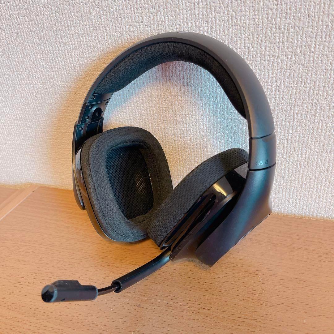 ゲーミングヘッドセット Logicool G 折り畳み式 マイク付き ブラック