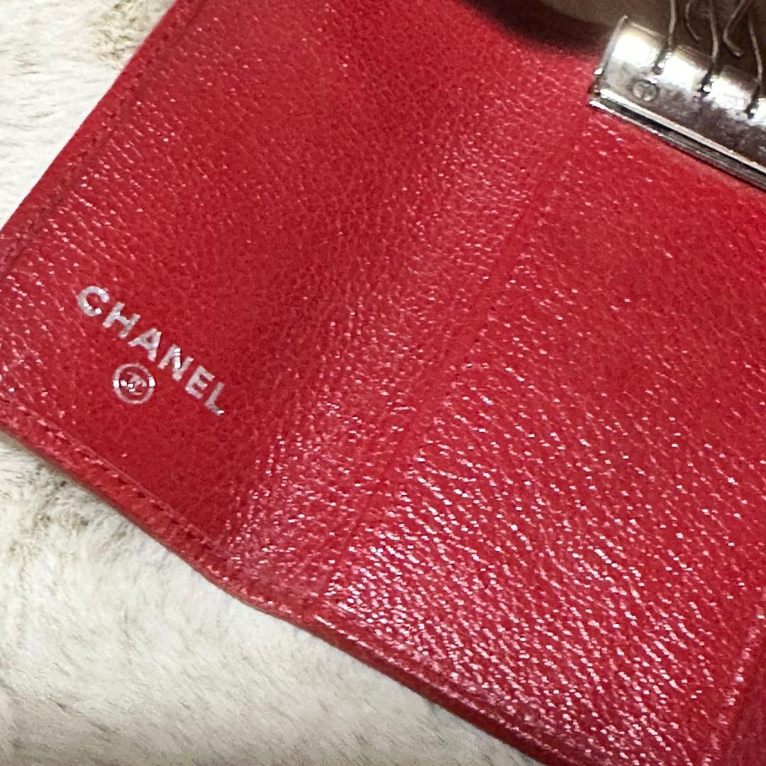 CHANEL 赤 レザー キーケース