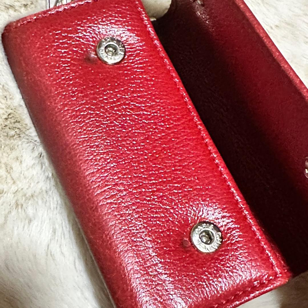 CHANEL 赤 レザー キーケース