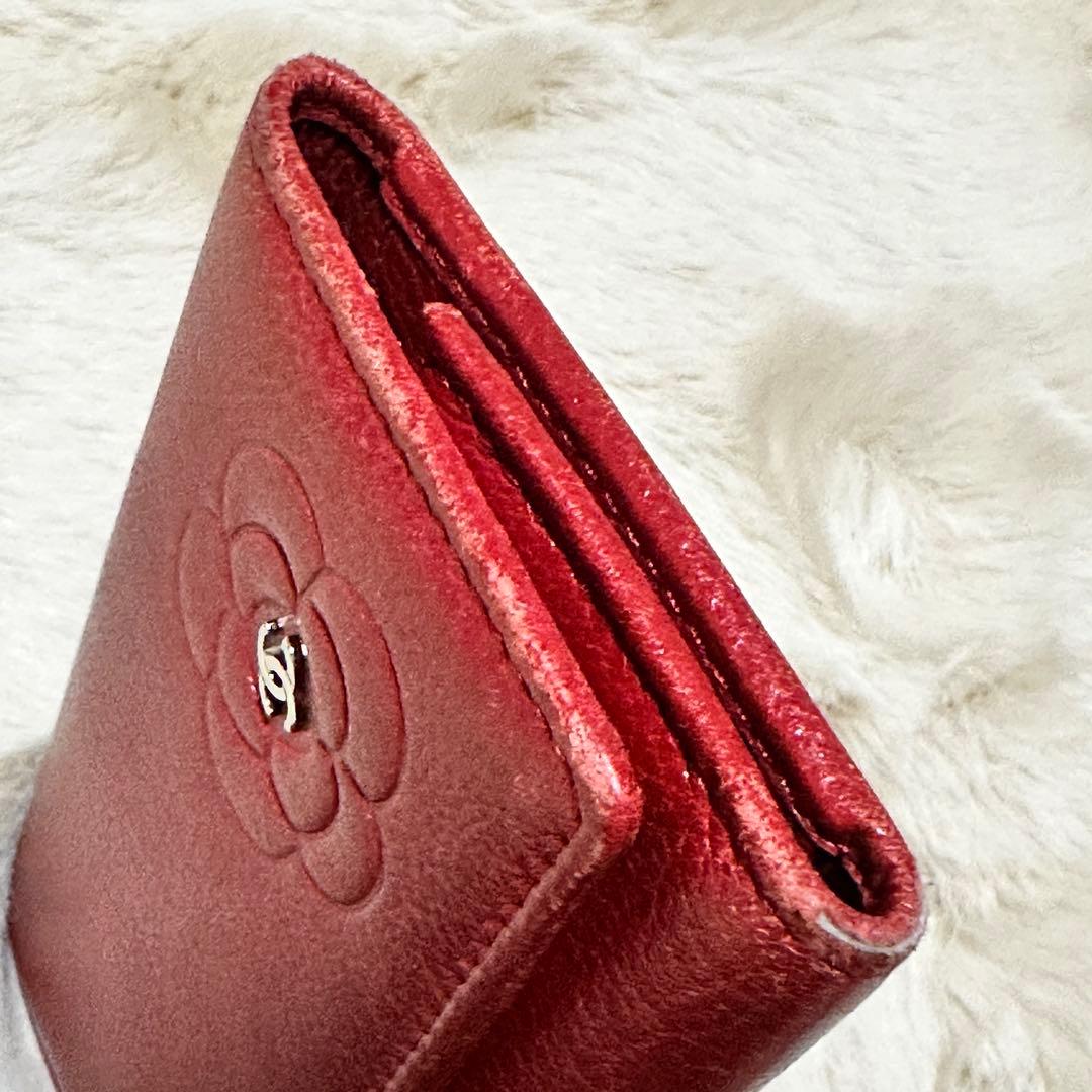 CHANEL 赤 レザー キーケース