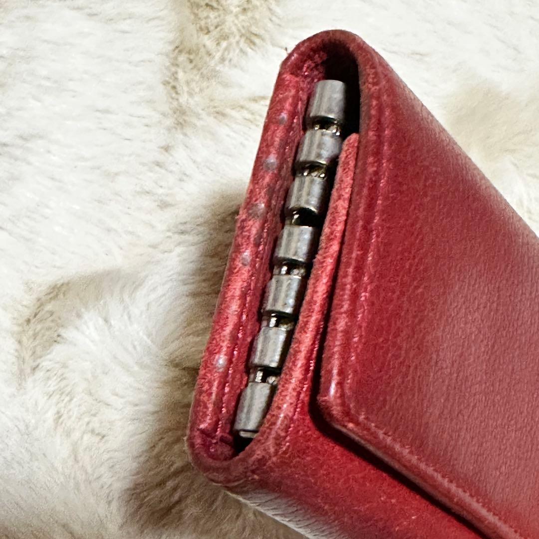CHANEL 赤 レザー キーケース