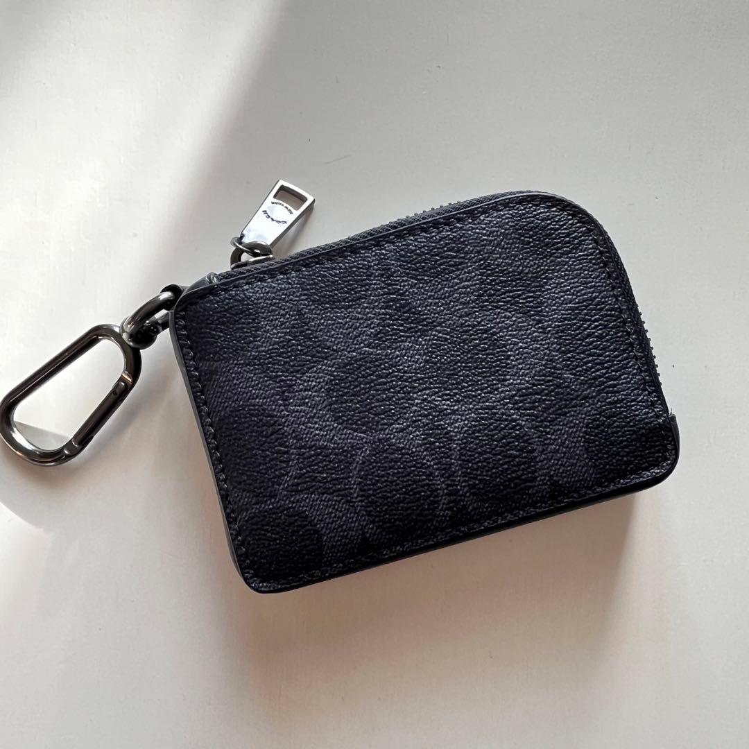 新品☆【コーチ】キーリング付き カードケース　ケース シグネチャー