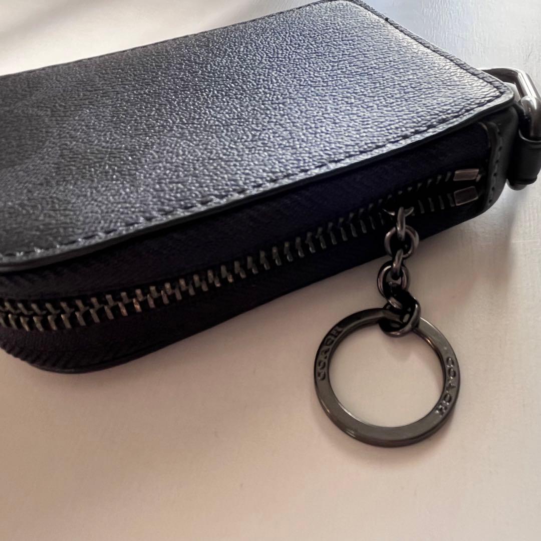 新品☆【コーチ】キーリング付き カードケース　ケース シグネチャー