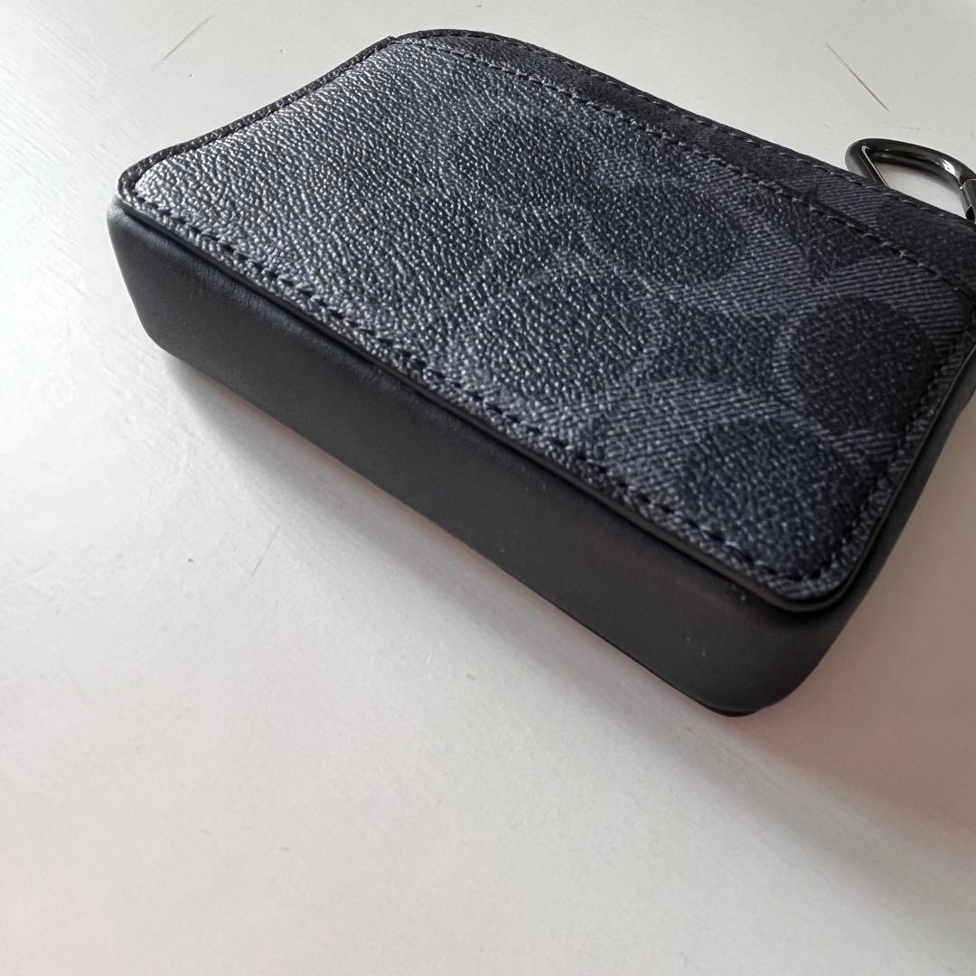 新品☆【コーチ】キーリング付き カードケース　ケース シグネチャー