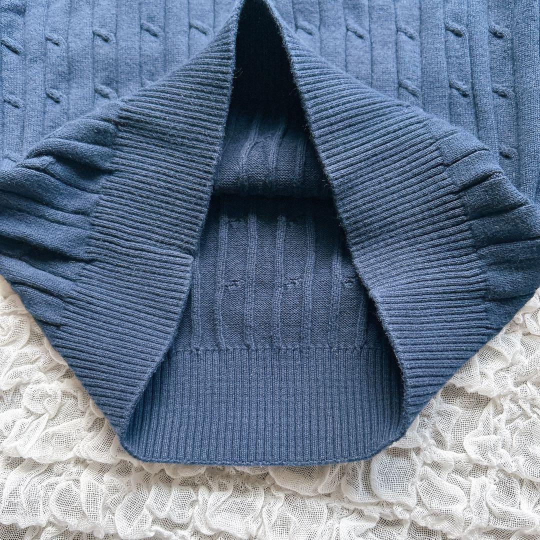 専用　　美品✨Polo Ralph LaurenケーブルニットMコットンネイビー