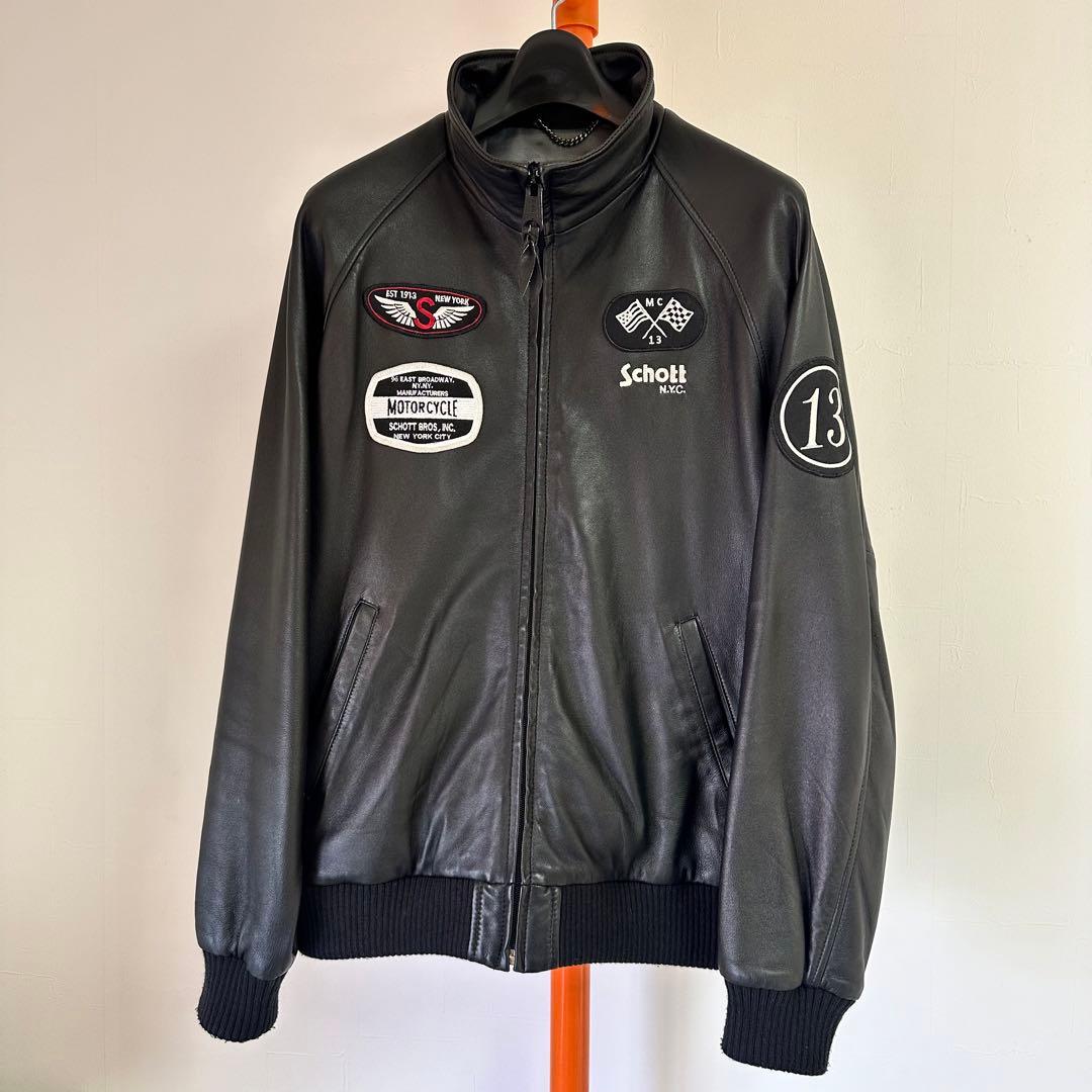 Schott レザージャケット 革ジャン ラムレザー XLサイズ 美品 限定品