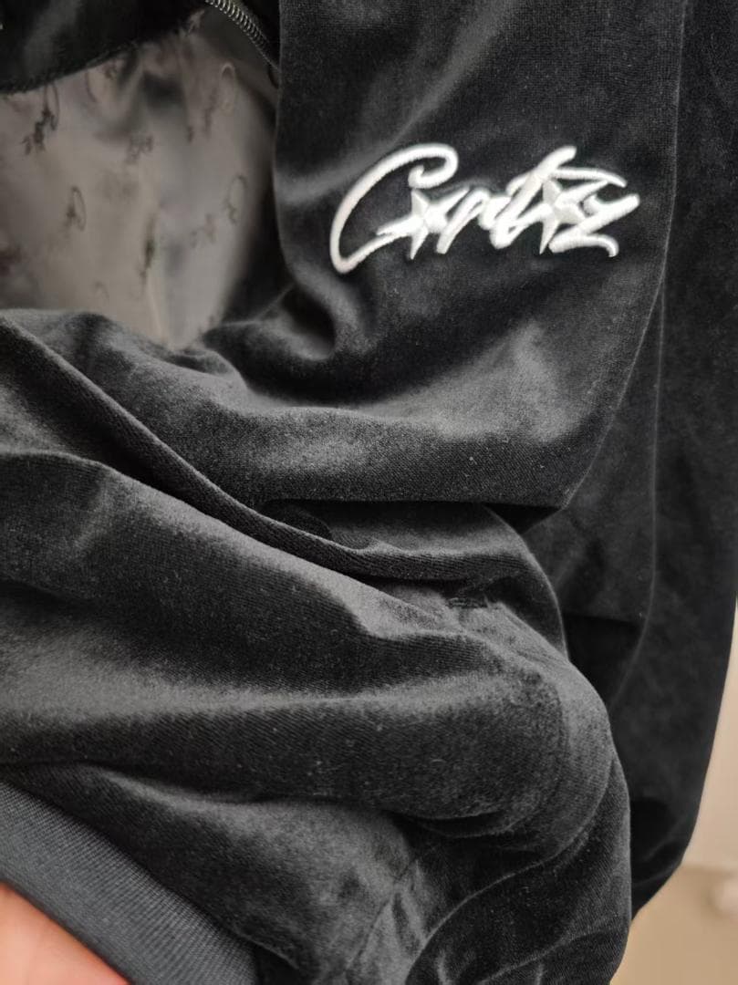 Cratz ベルベットジャージ上下セット ブラック M