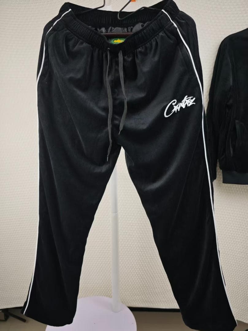 Cratz ベルベットジャージ上下セット ブラック M