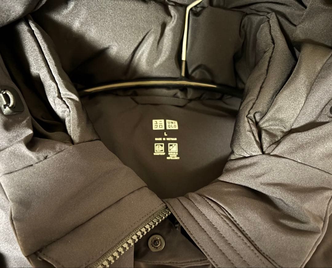 今季　ユニクロ　シームレスダウンロングコート＋　L