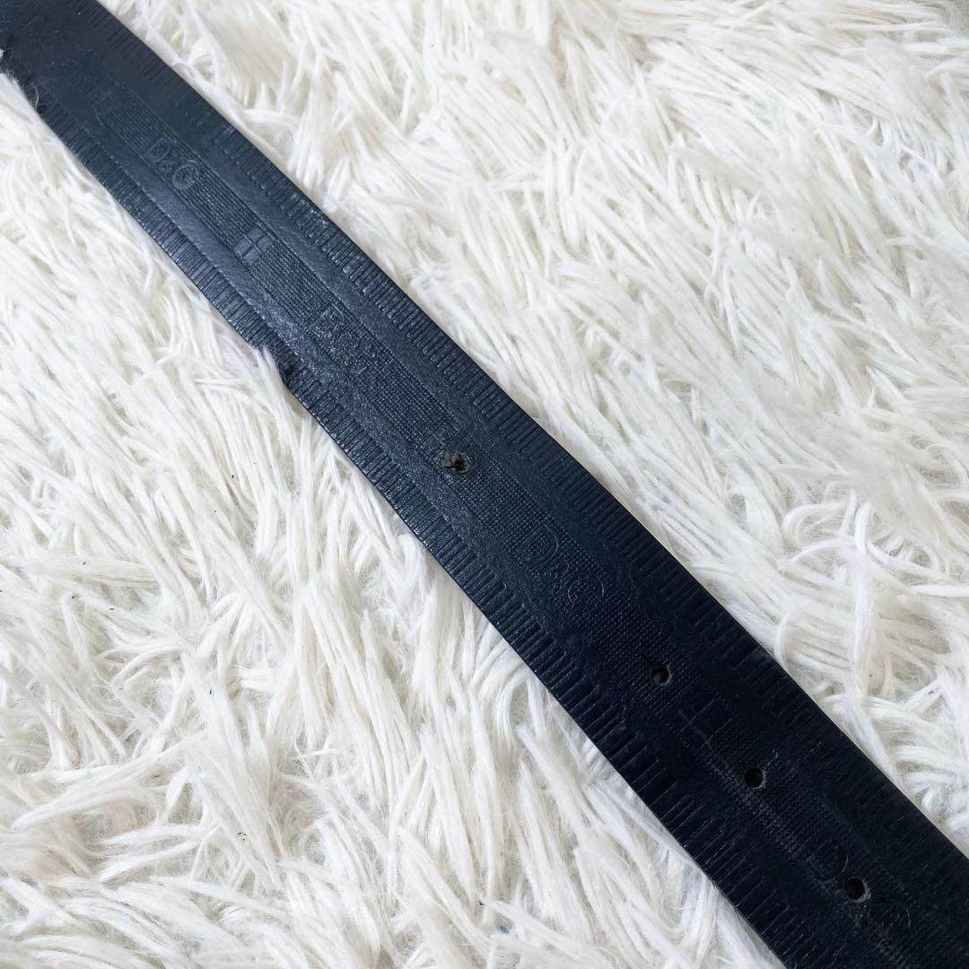 希少　DOLCE&GABBANA レザー　ベルト　ブラック　バックル　　DGロゴ