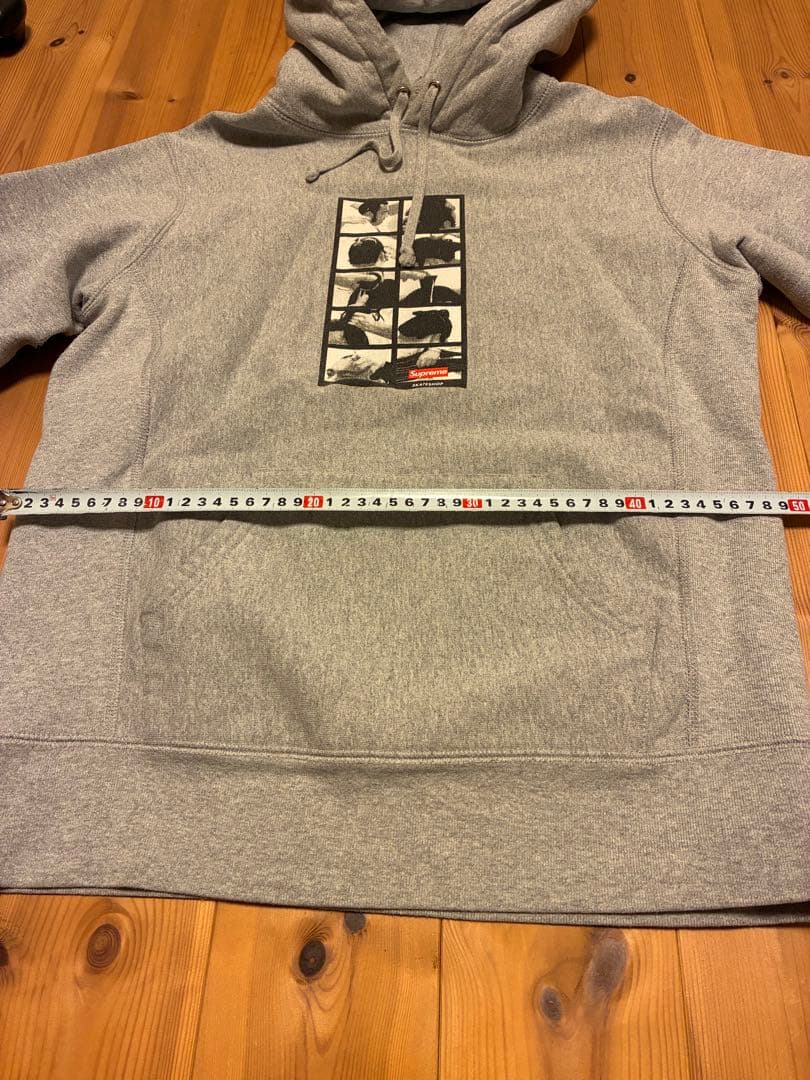 Supreme グレー フード付きパーカー Sサイズ