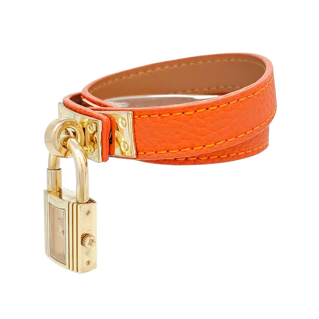 ✨新品電池✨HERMES エルメス ケリーウォッチ オレンジ レディース 腕時計