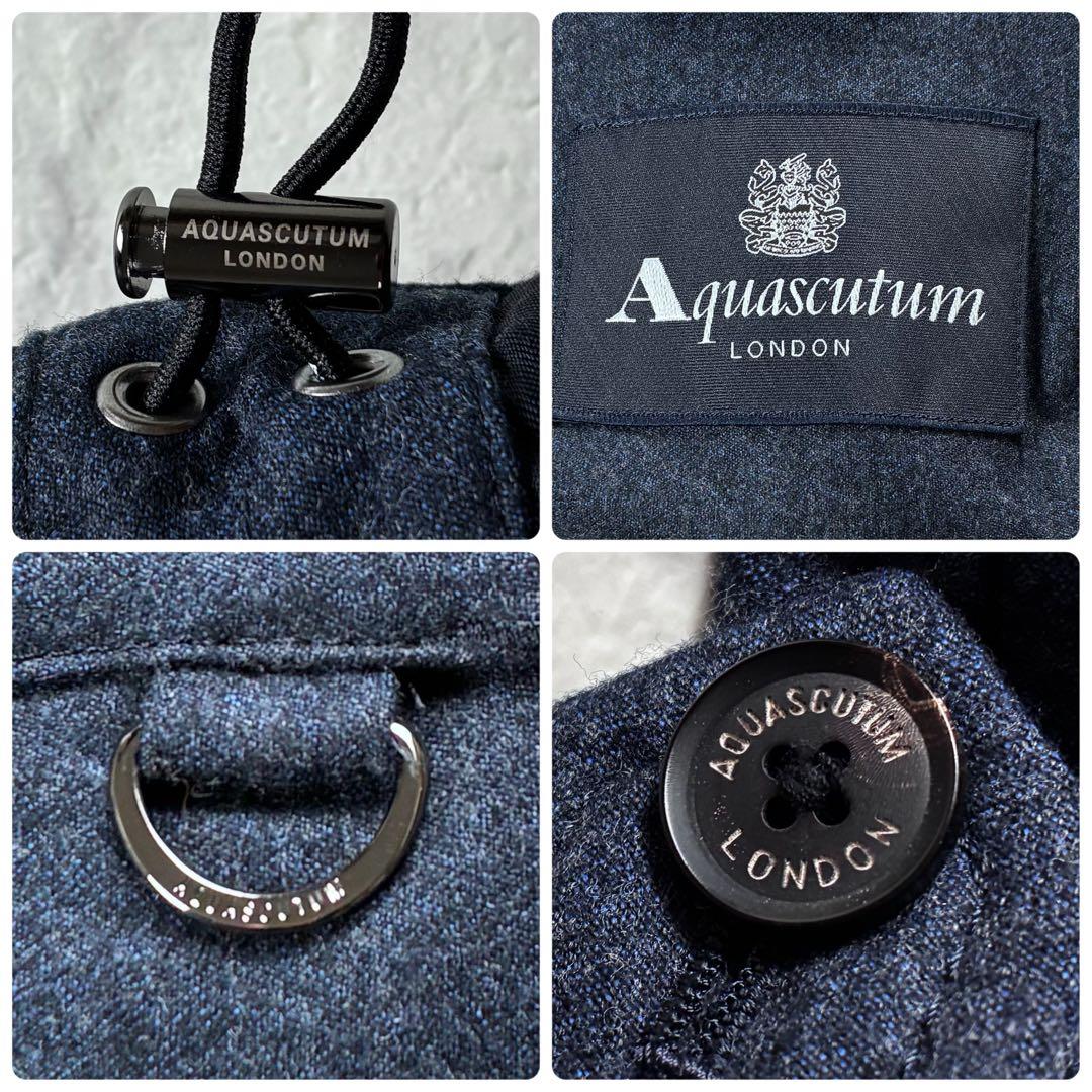 未使用タグ付き アクアスキュータム ウール フィールドジャケット ネイビー 3Ｌ