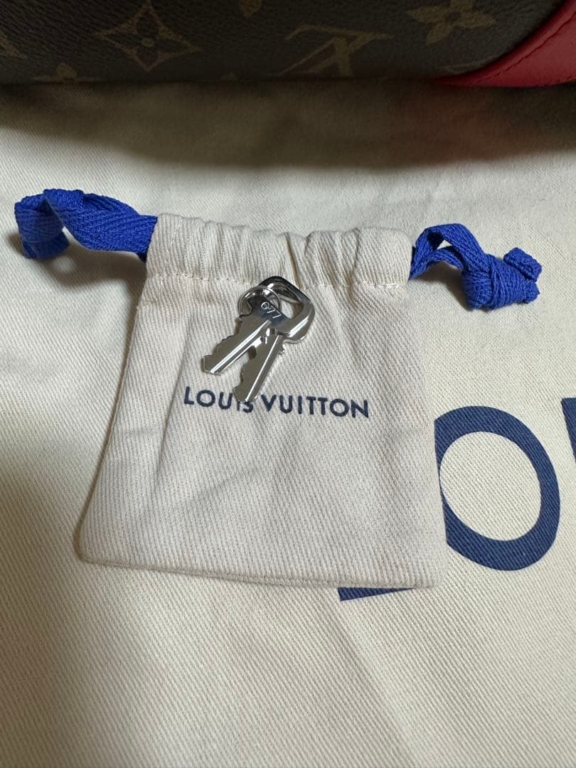 Louis Vuitton ボストンバッグ ブラウン/レッド