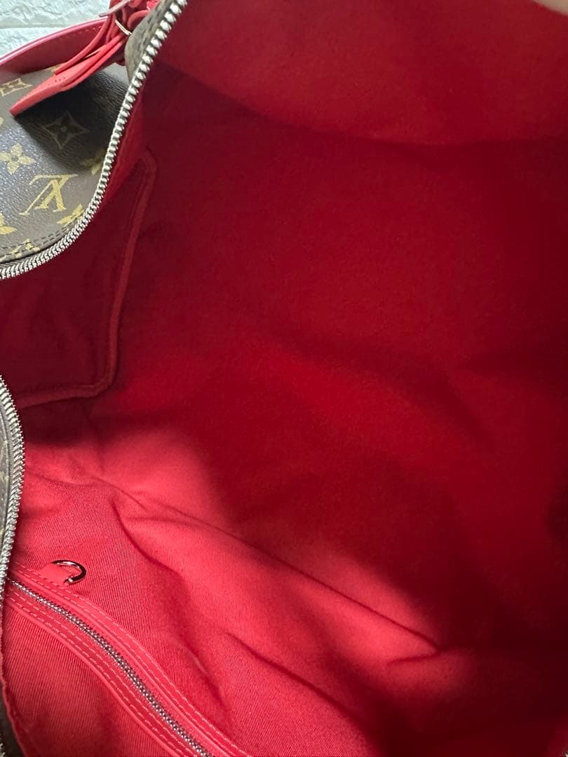 Louis Vuitton ボストンバッグ ブラウン/レッド