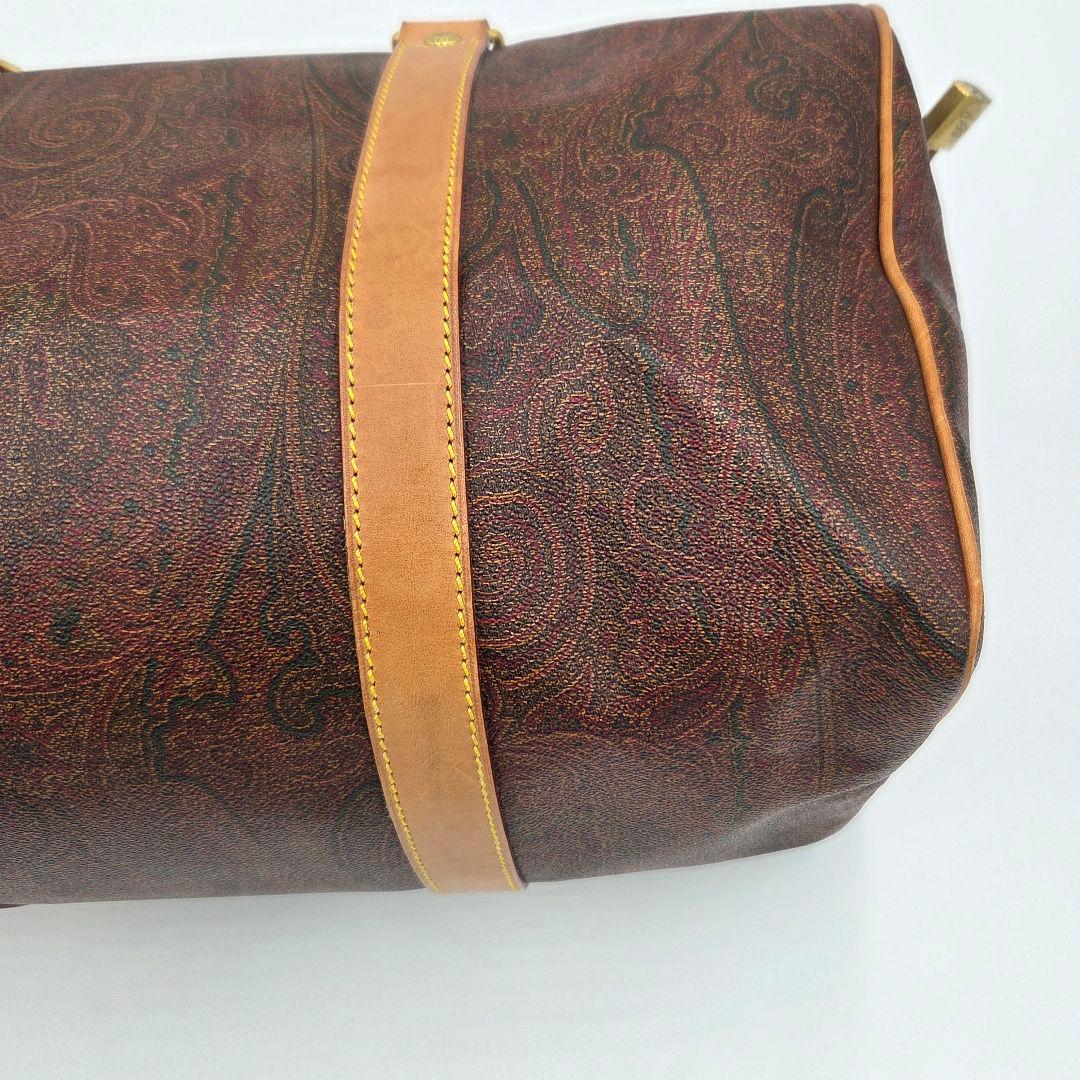 【超美品】ETRO ペイズリー柄 レザーボストンバッグ　希少