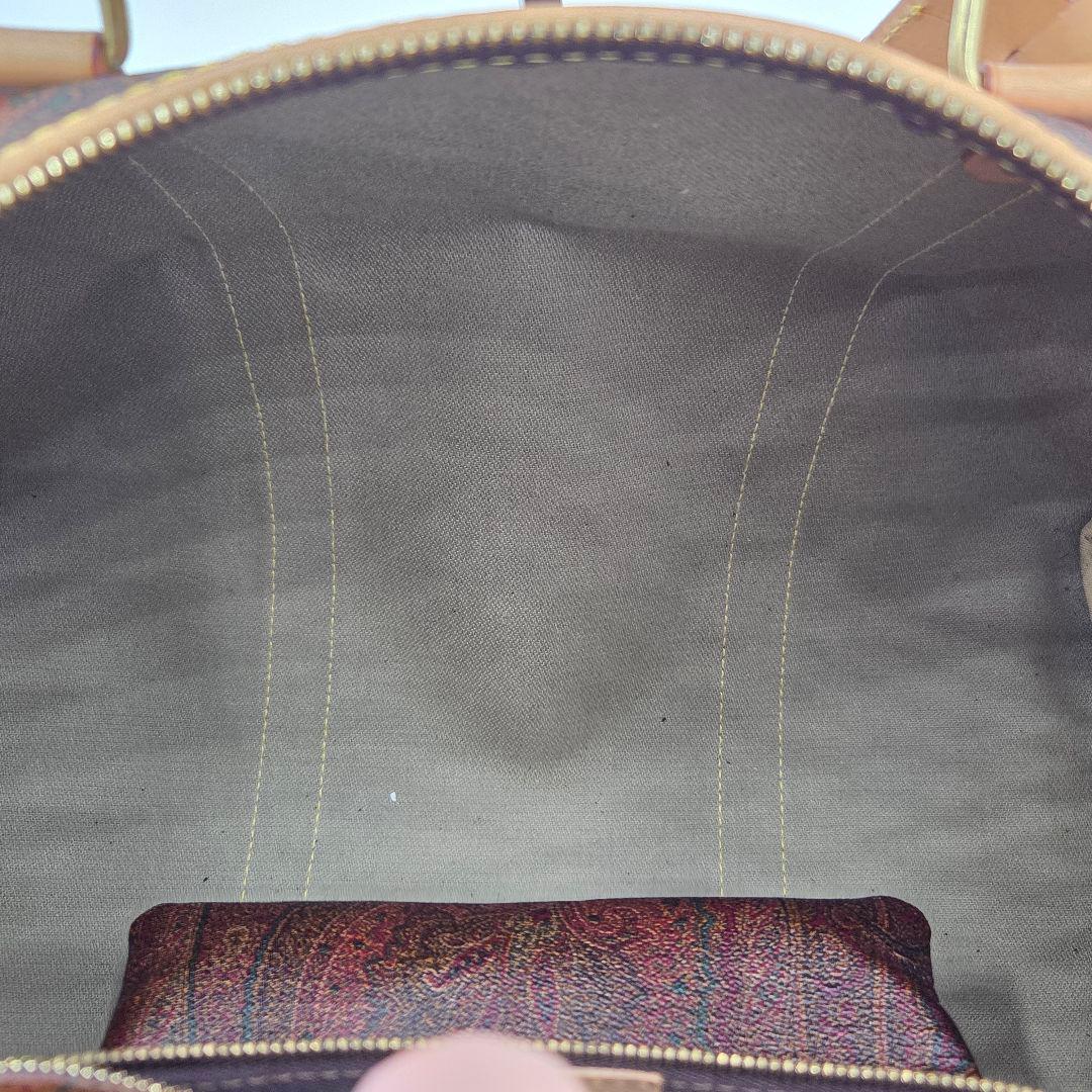 【超美品】ETRO ペイズリー柄 レザーボストンバッグ　希少